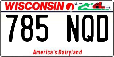 WI license plate 785NQD