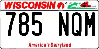 WI license plate 785NQM