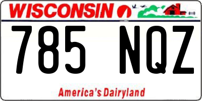 WI license plate 785NQZ