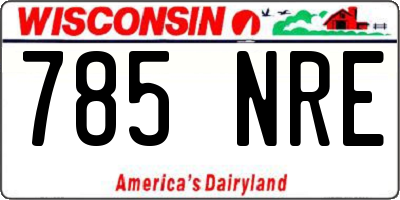 WI license plate 785NRE