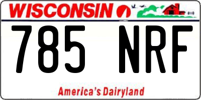 WI license plate 785NRF