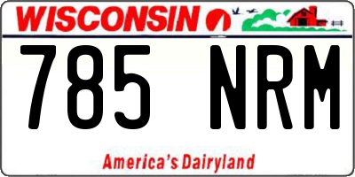 WI license plate 785NRM