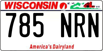 WI license plate 785NRN