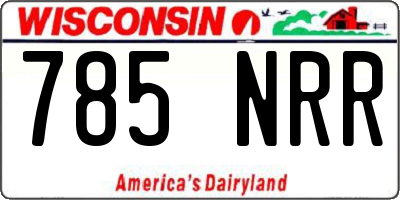 WI license plate 785NRR