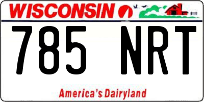 WI license plate 785NRT