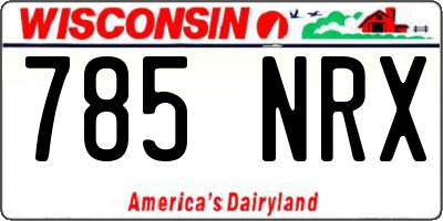 WI license plate 785NRX