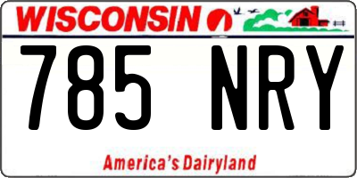 WI license plate 785NRY