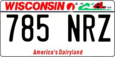 WI license plate 785NRZ