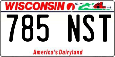 WI license plate 785NST