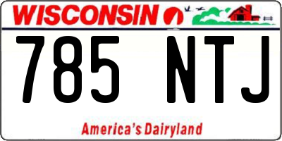 WI license plate 785NTJ