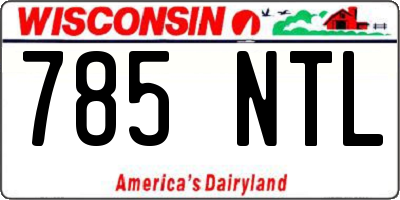 WI license plate 785NTL
