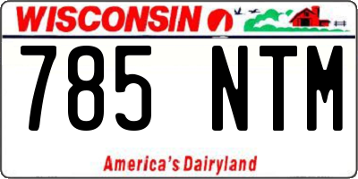 WI license plate 785NTM