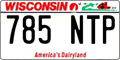 WI license plate 785NTP
