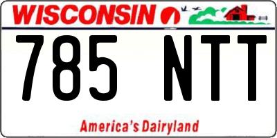 WI license plate 785NTT