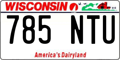 WI license plate 785NTU