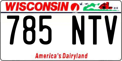 WI license plate 785NTV