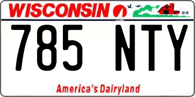 WI license plate 785NTY