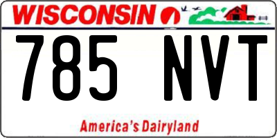 WI license plate 785NVT
