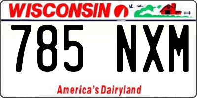 WI license plate 785NXM