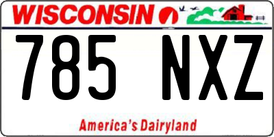WI license plate 785NXZ