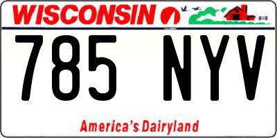 WI license plate 785NYV