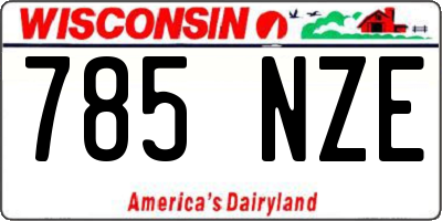 WI license plate 785NZE