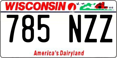 WI license plate 785NZZ