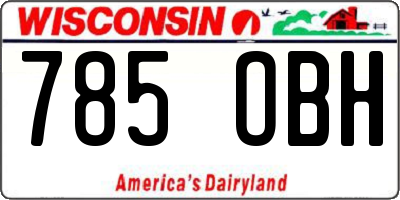 WI license plate 785OBH
