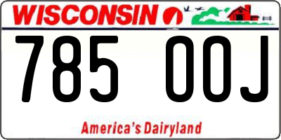 WI license plate 785OOJ