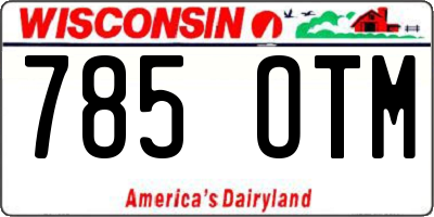 WI license plate 785OTM