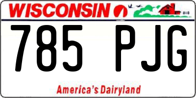 WI license plate 785PJG
