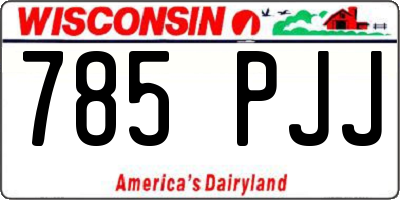 WI license plate 785PJJ