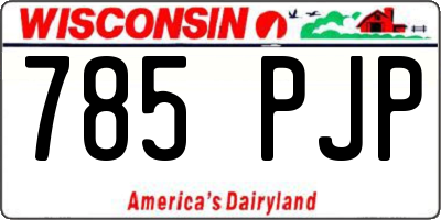 WI license plate 785PJP