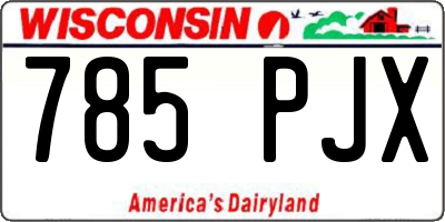WI license plate 785PJX