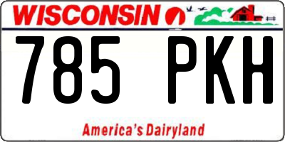 WI license plate 785PKH