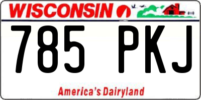WI license plate 785PKJ