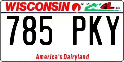 WI license plate 785PKY