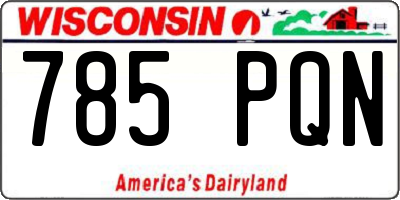 WI license plate 785PQN