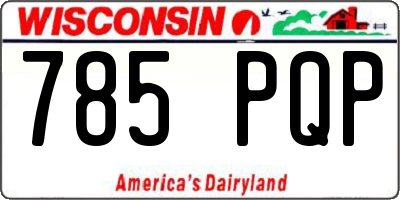 WI license plate 785PQP
