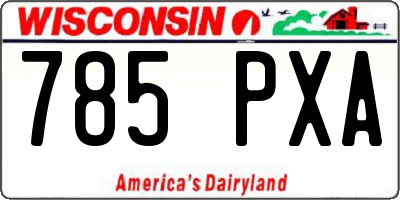 WI license plate 785PXA