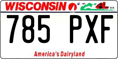 WI license plate 785PXF