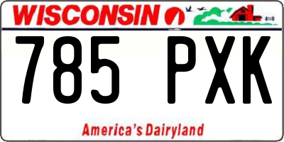 WI license plate 785PXK