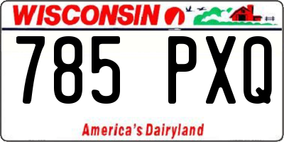 WI license plate 785PXQ
