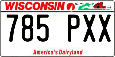 WI license plate 785PXX