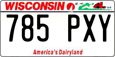 WI license plate 785PXY