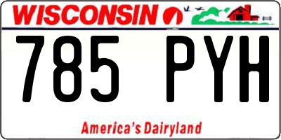 WI license plate 785PYH