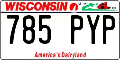 WI license plate 785PYP