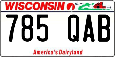 WI license plate 785QAB