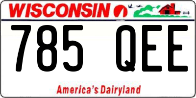 WI license plate 785QEE