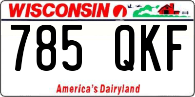 WI license plate 785QKF